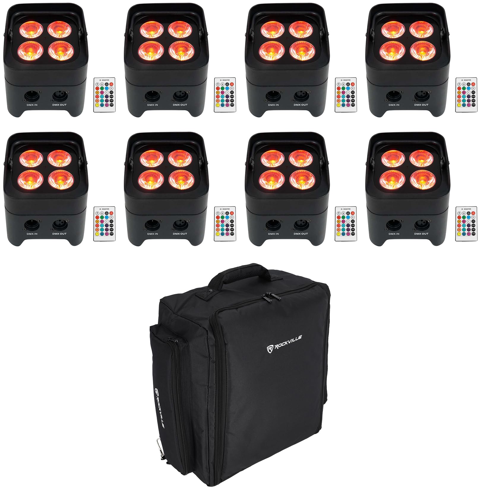 Amazon.com: (8) Rockville Best PAR 50 Rechargeable Par Wash Lights