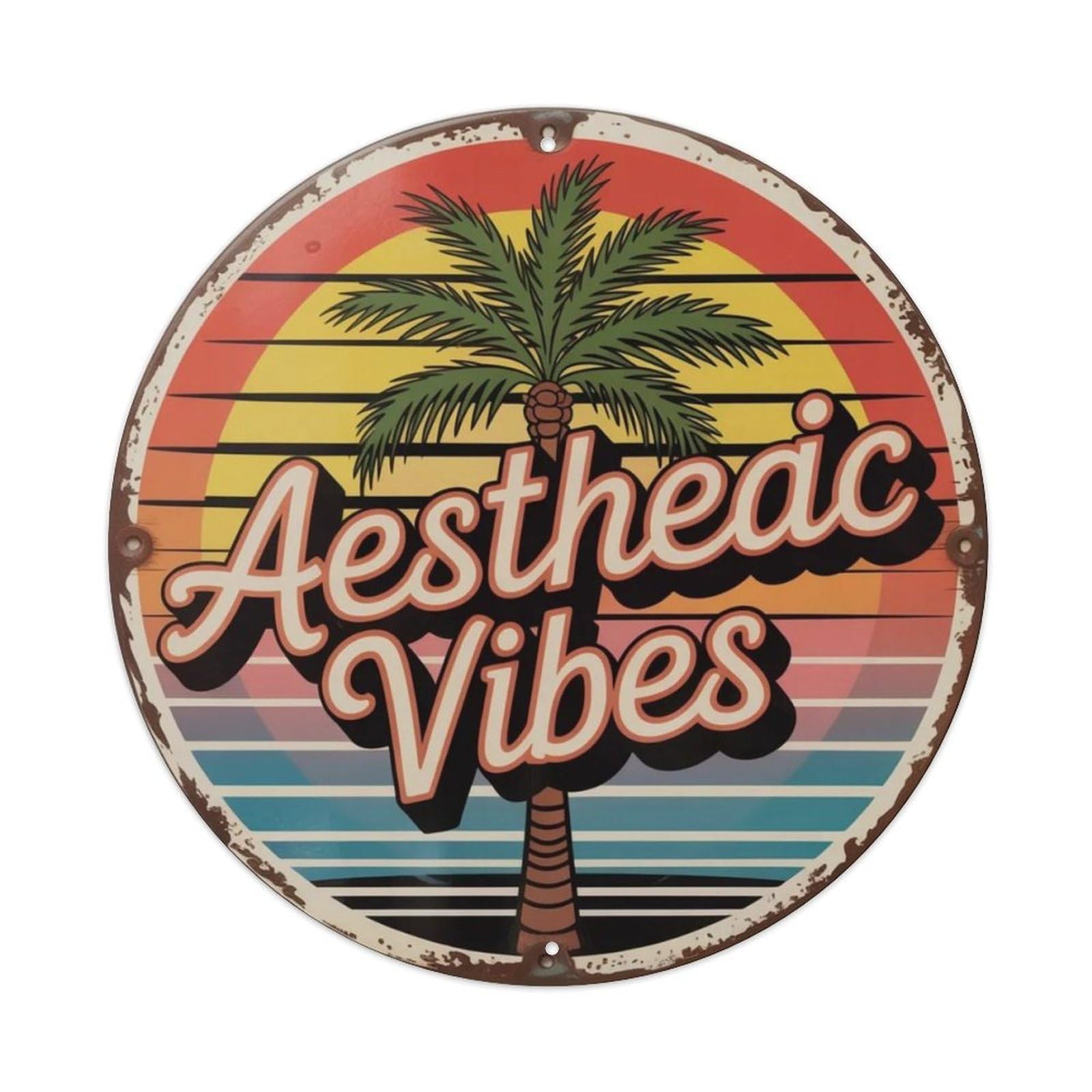 Lvalogy Style Aesthetic Vibes Vaporwave Metal Tin Sign Plaque
