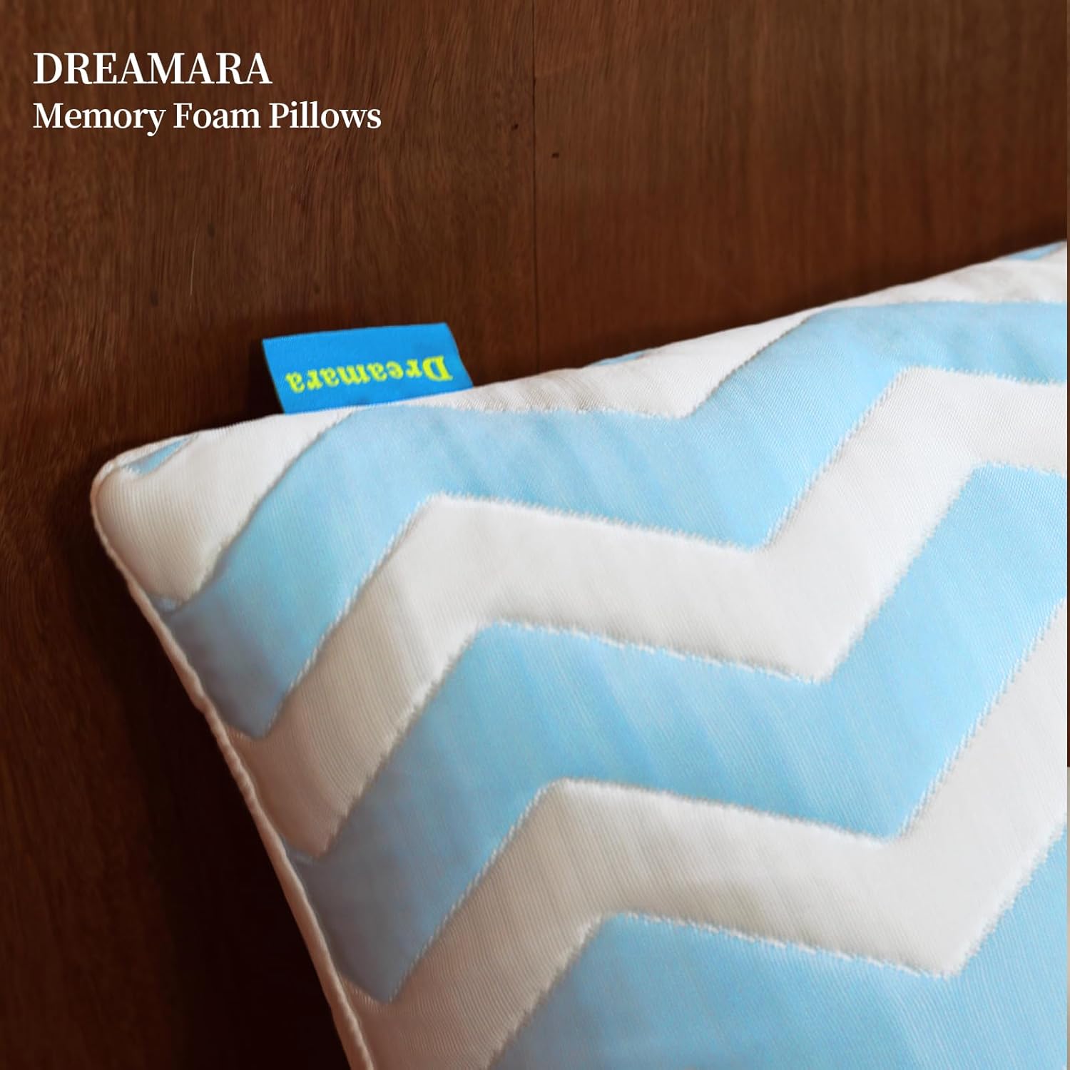 queen cooling pillows Dreamara blue adjustable shredded memory foam set