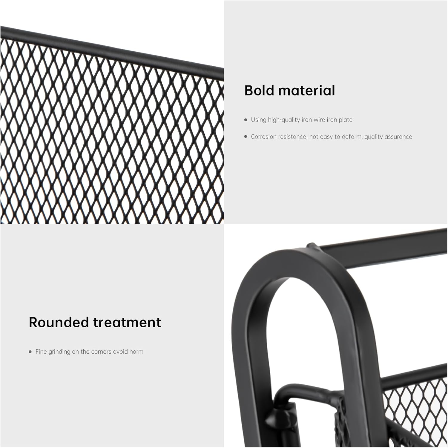 Retail Candy Display Rack, 4 Tiers Counter Groceries Display Rack, Metal Supermarket Store Display Rack, Snack Organizer (Black)