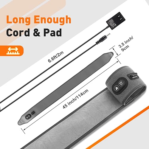 Miniatura 7 de Almohadilla térmica para codo, almohadillas térmicas eléctricas flexibles para brazo, rodilla, pierna, almohadilla térmica con 4 ajustes de calor y