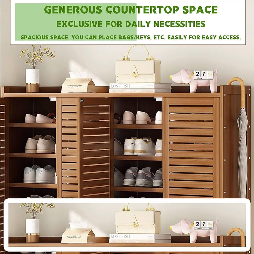 Amazon｜シューズボックス 無垢材シューズキャビネット シューズ