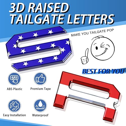 Miniatura 2 de Letras de inserción para portón trasero compatibles con Santa Cruz 2022 2023 3M adhesivo y letras adhesivas en relieve 3D para portón trasero