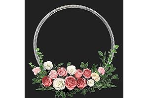 YALLOVE Clear Acrylic Floral Hoop Cake Stand