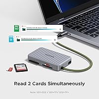 Vista 6 de UGREEN Lector de tarjetas SD USB C con soporte para tarjetas SD, adaptador de lector de tarjetas de memoria de alta velocidad con soporte de 4