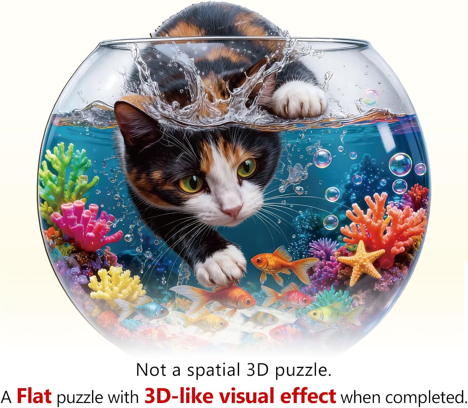 WOODBESTS Wooden Puzzles for Adults, Aquarium Explorer Wooden Jigsaw Puzzle for Adults, Unique Animal Shape Wood Puzzles Adult, Xmas & Birthday Gifts for Puzzles Lovers (95 pcs, S, 8.5 * 8in)