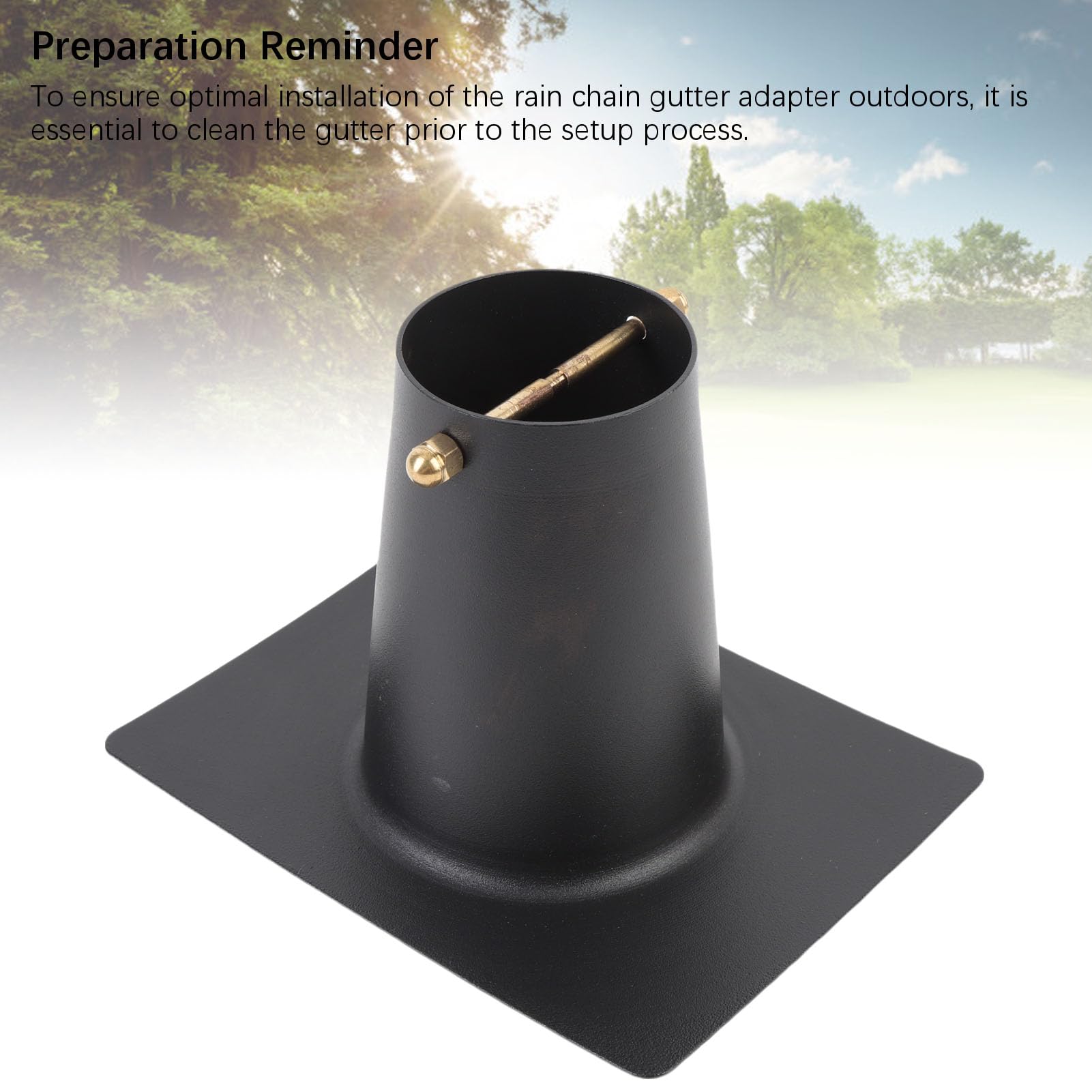 Generic Adapter Rynny w łańcuchu Deszczowym, łatwa Instalacja Adaptera Odpornego na Zewnątrz łańcucha Deszczowego (Stop aluminium)