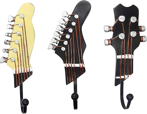 MAIPAY Regalos para los amantes de la música decoración de música de guitarra decoraciones de música para el hogar ganchos decorativos para colgar