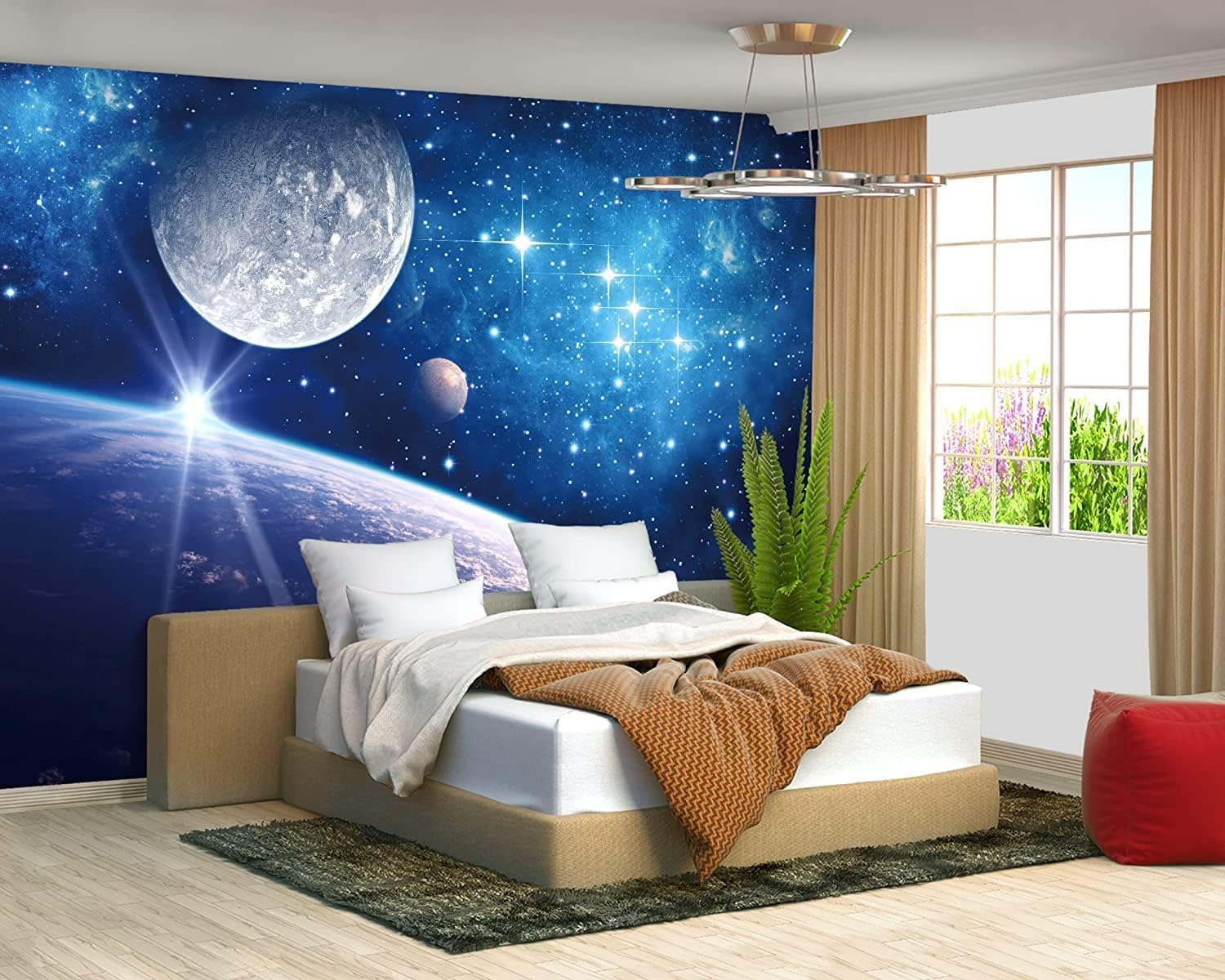 Carta Da Parati 3D Autoadesiva Paesaggio Cosmico 250(W)X175(H)Cm Wall Photo Art Poster Da Parete Adesivi Murali Decorativi Peel And Stick Parete Rimovibile Per Soggiorno Camera Da Letto Camera-7059862