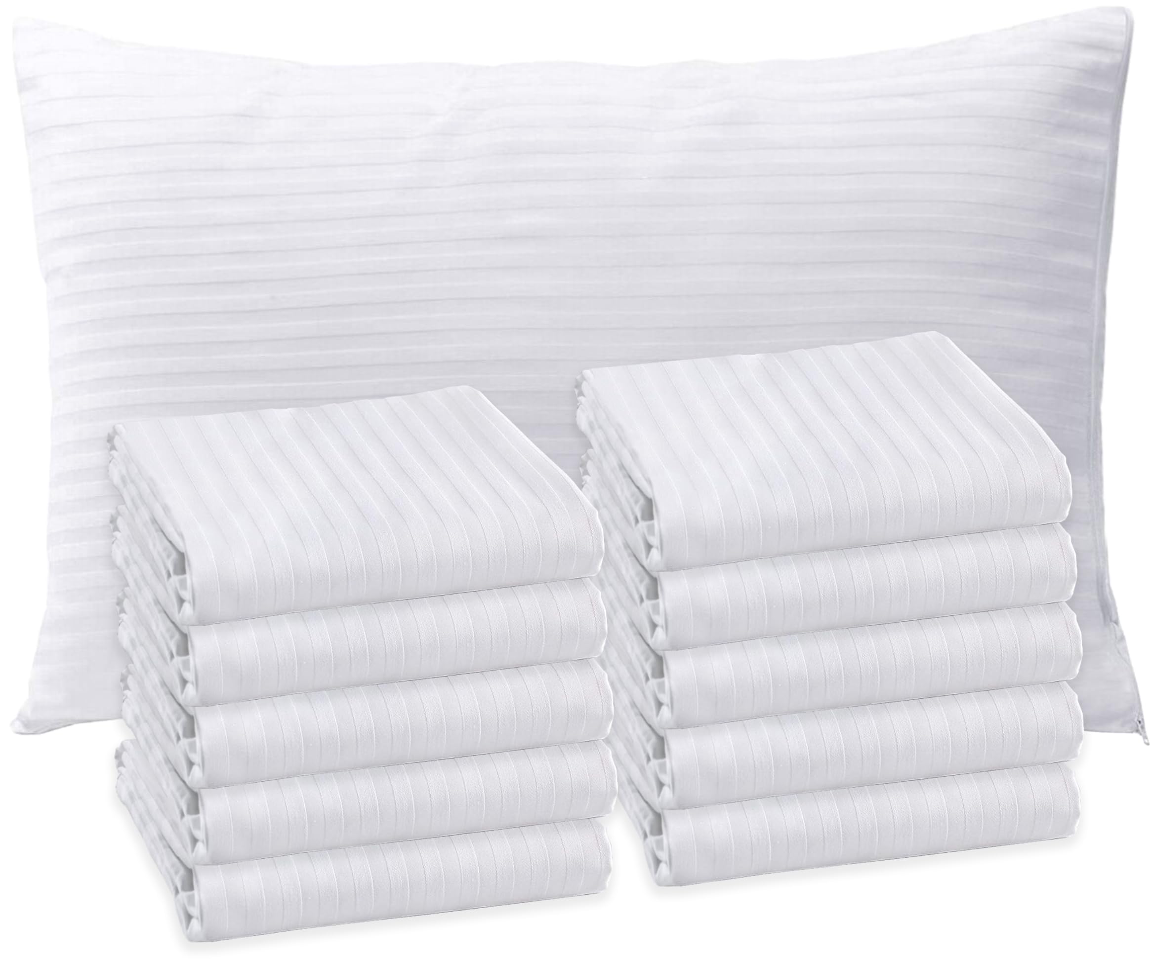 Sirenpho Pack of 10 Pillow Protectors Zippered Covers 50x75cm