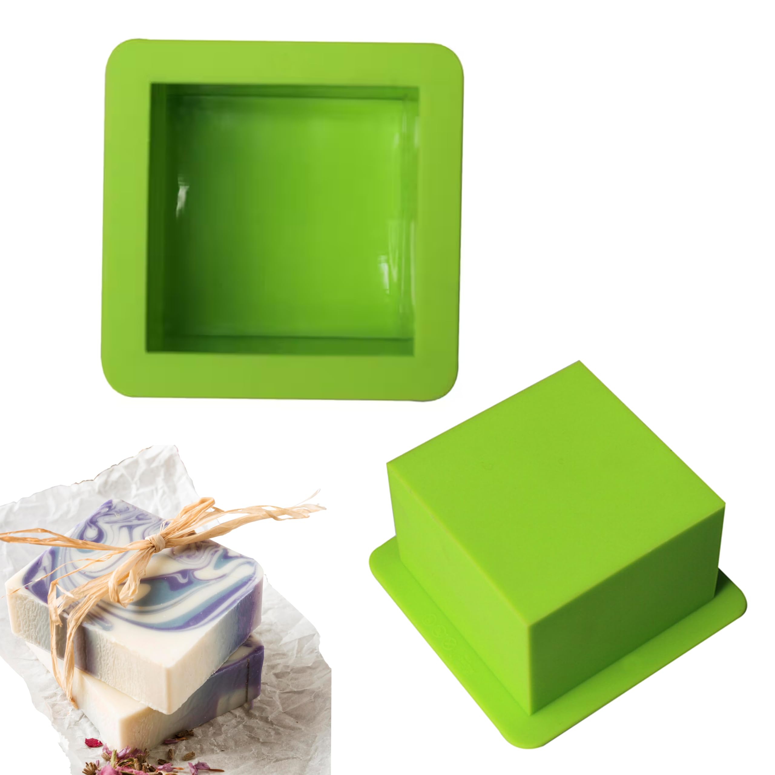 Silicone Soap Mold | Square Soap Mould | Single Square Cavity Soap Making Mould | Homemade Soap Making Mold for Soap Making, Bath Bomb and Bath Products (Multicolor – Pk1)-image-27