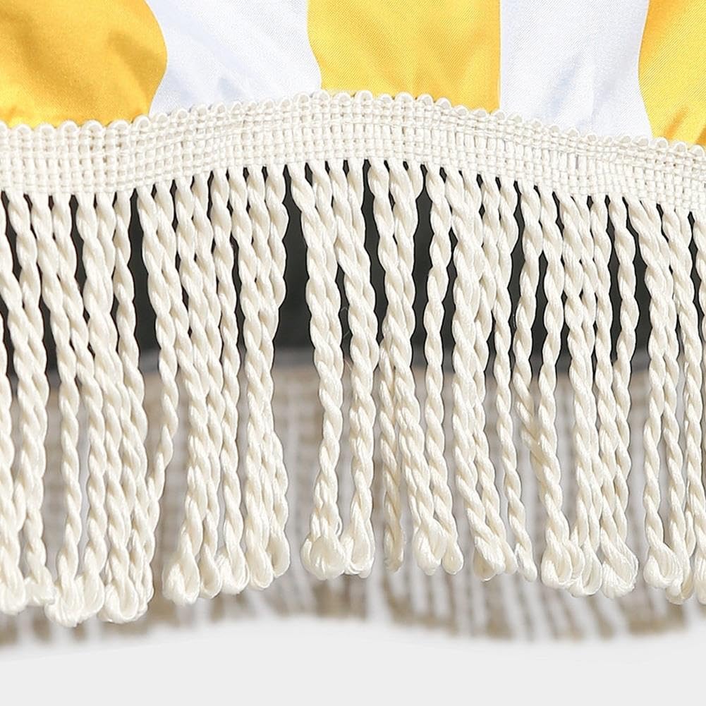 Parasol ogrodowy w stylu boho o średnicy 200 cm z frędzlami