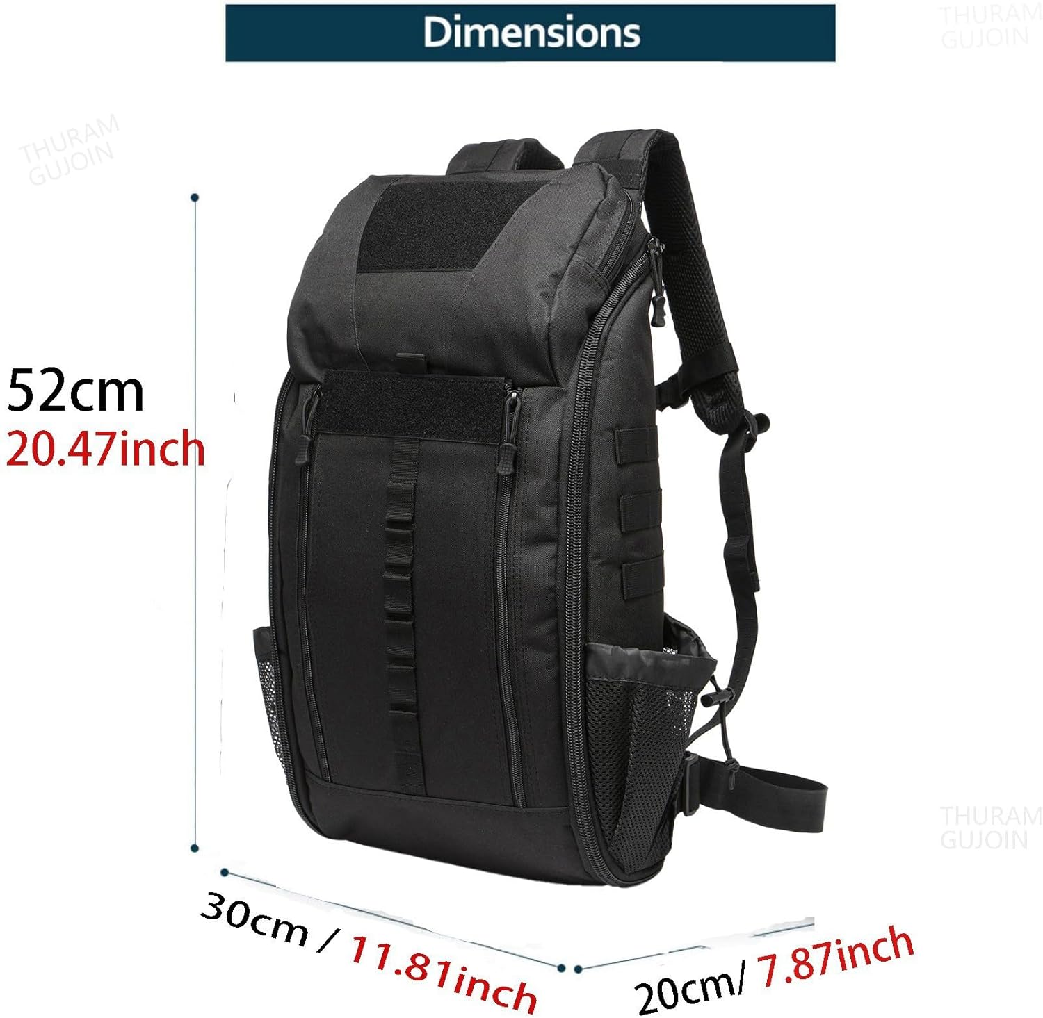 40L Waterproof Tactical Medical Backpack First Aid Bag for Hiking Trekking Hunting Fishing Camping Outdoor Sports (Black) - Image 3