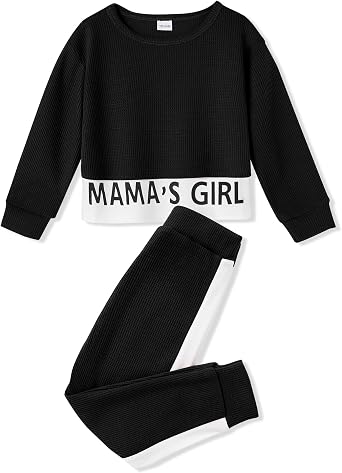 ZOEREA Toddler Baby Girls Clothes Outfits Long Sleeve Pullover Sweatshirt Tops + Pants Set Fall Winter Sweatsuits 1-6T