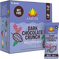 Vista 15 de Amrita Barras de coco con chispas de chocolate, veganas, sin gluten, con alto contenido de proteínas a base de plantas, alto contenido de fibra, sin