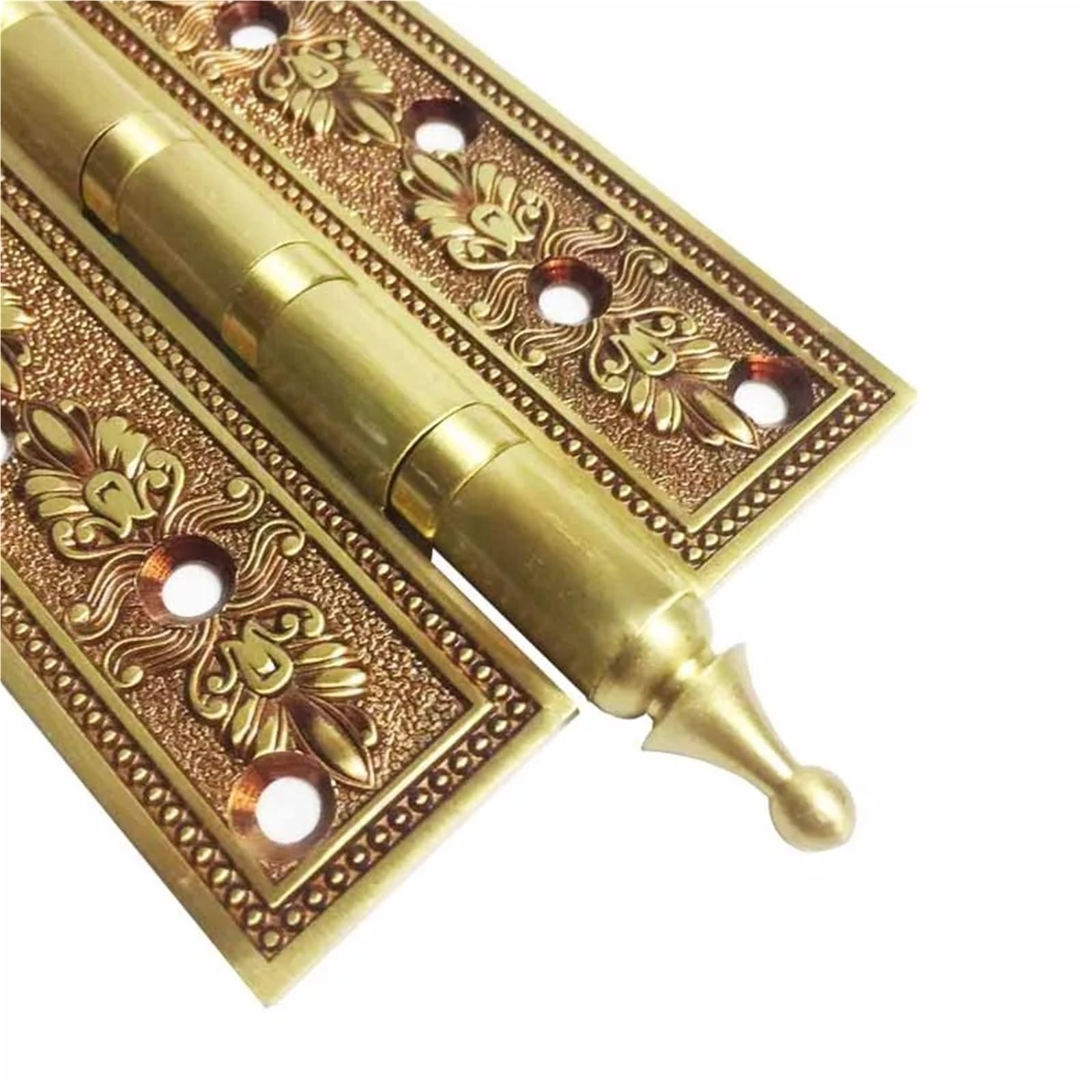 Bisagras de puerta con cabeza de corona de latón macizo, gruesas, planas, de oro rosa, resistentes, silenciosas, for puerta de villa, accesorios de herrajes de cobre, 1 unidad Bisagra plegable(130mm)