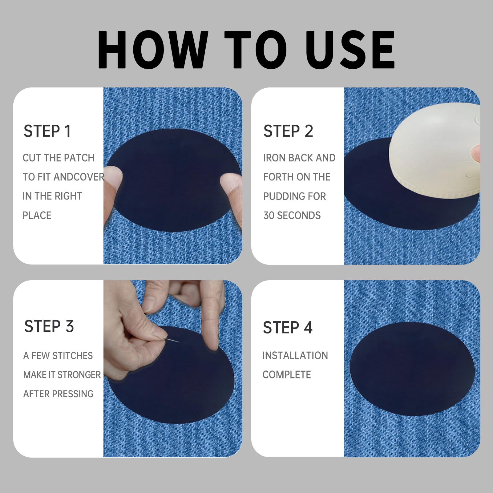 8 Toppe Termoadesive Per Gomiti E Ginocchia - Scamosciate, Ovali, Per Maglioni E Pantaloni - Foto 8