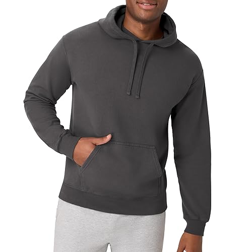 Hanes mens Originals Fleece Hoodie, Garment Dyed Hooded Sweatshirt, Unisex