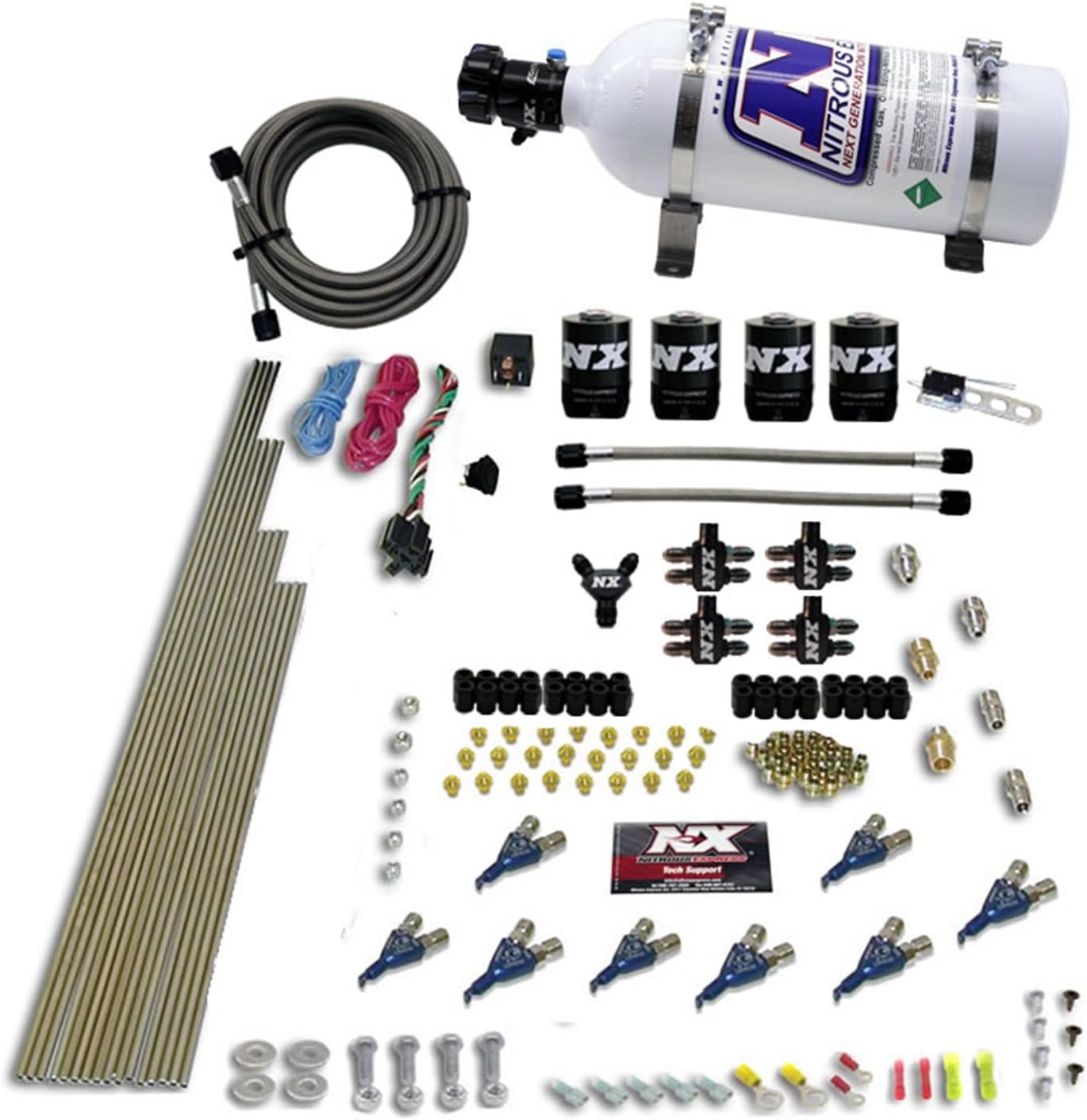 Nitrous Express 8 Cyl Alcohol Nitrous Kit (250550HP) w/5lb Bottle (8000505