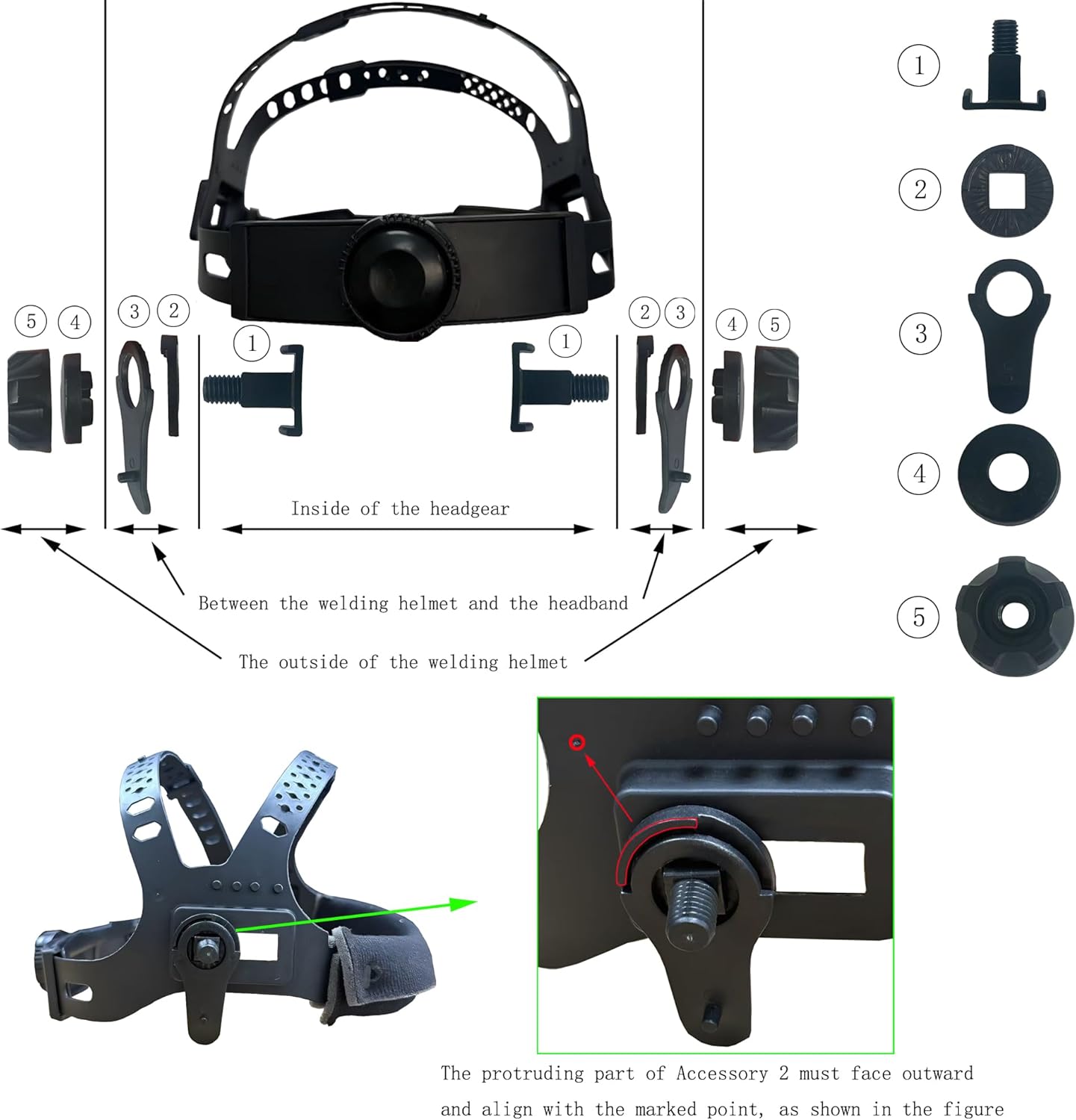 Instructions for Assembling a Welding Hood Headband