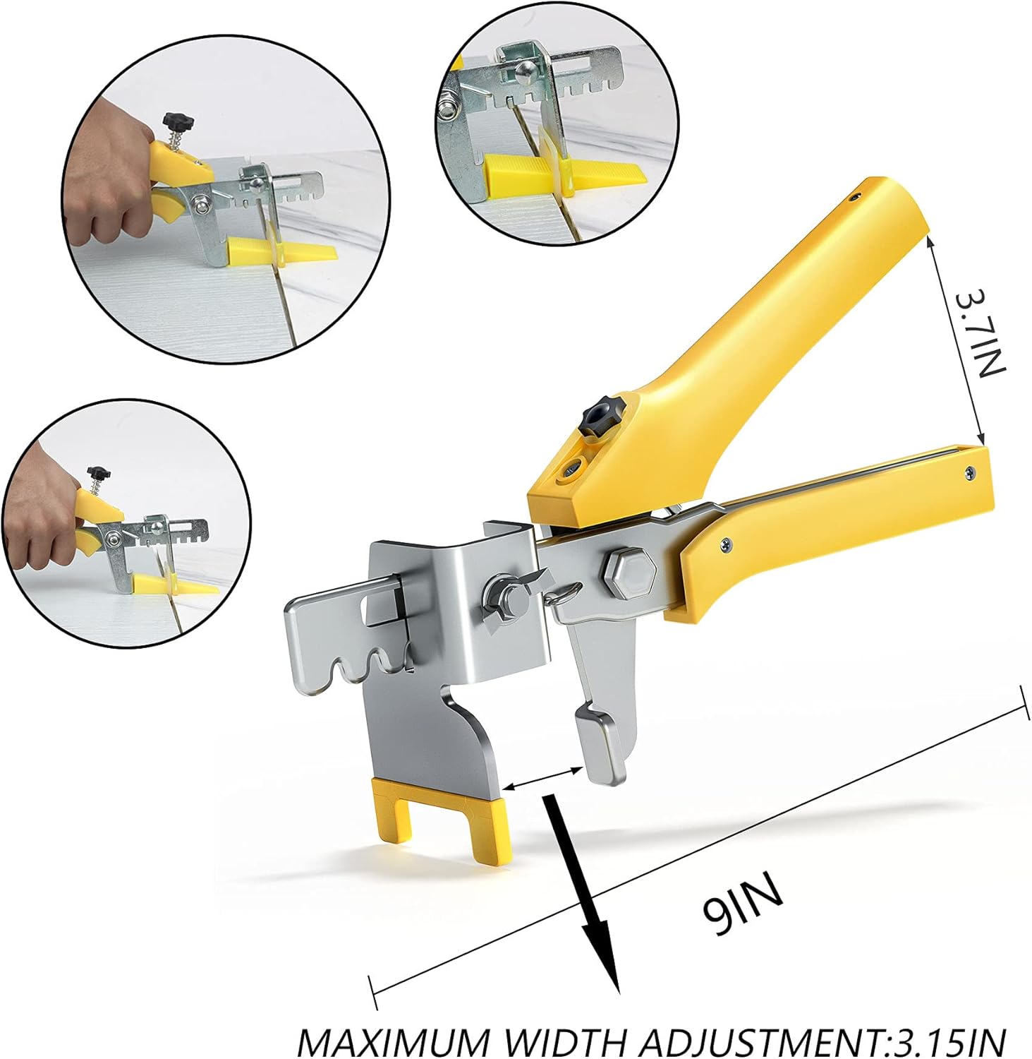 Tile Leveling System 1/8 inch Kits with Pliers, Tile tools for installation, 300pcs Tile Spacers Clips, 100pcs Reusable Wedges for Floor Leveling, Tile Kits, Wall Tile Leveler Tools - - 