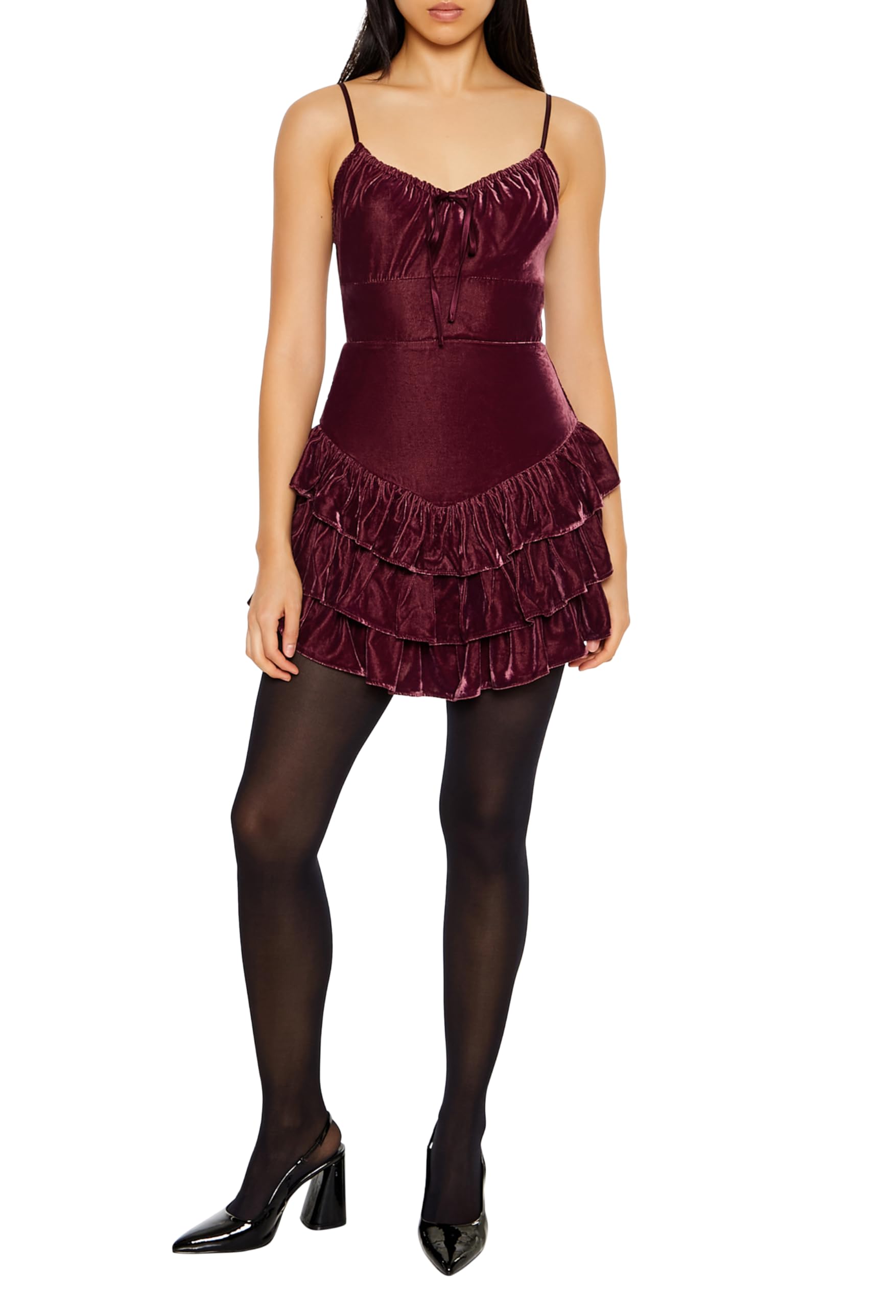 Robe velvet mini solution style rapide pour silhouette sculptée - 6