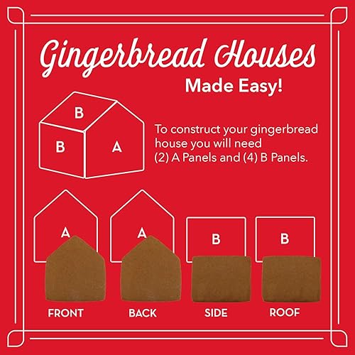 Miniatura 3 de Mini juego de cortador de galletas de casa de jengibre, dos cortadores de galletas con tarjeta de recetas, hace una casa de jengibre de 4-12