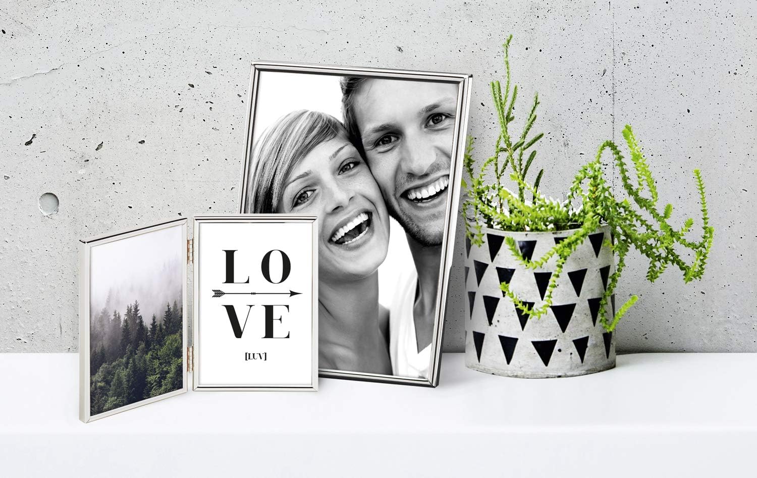 Walther Design Picture Frame Silver 2X 13x18 cm Chloe Portrait Frame WD118S