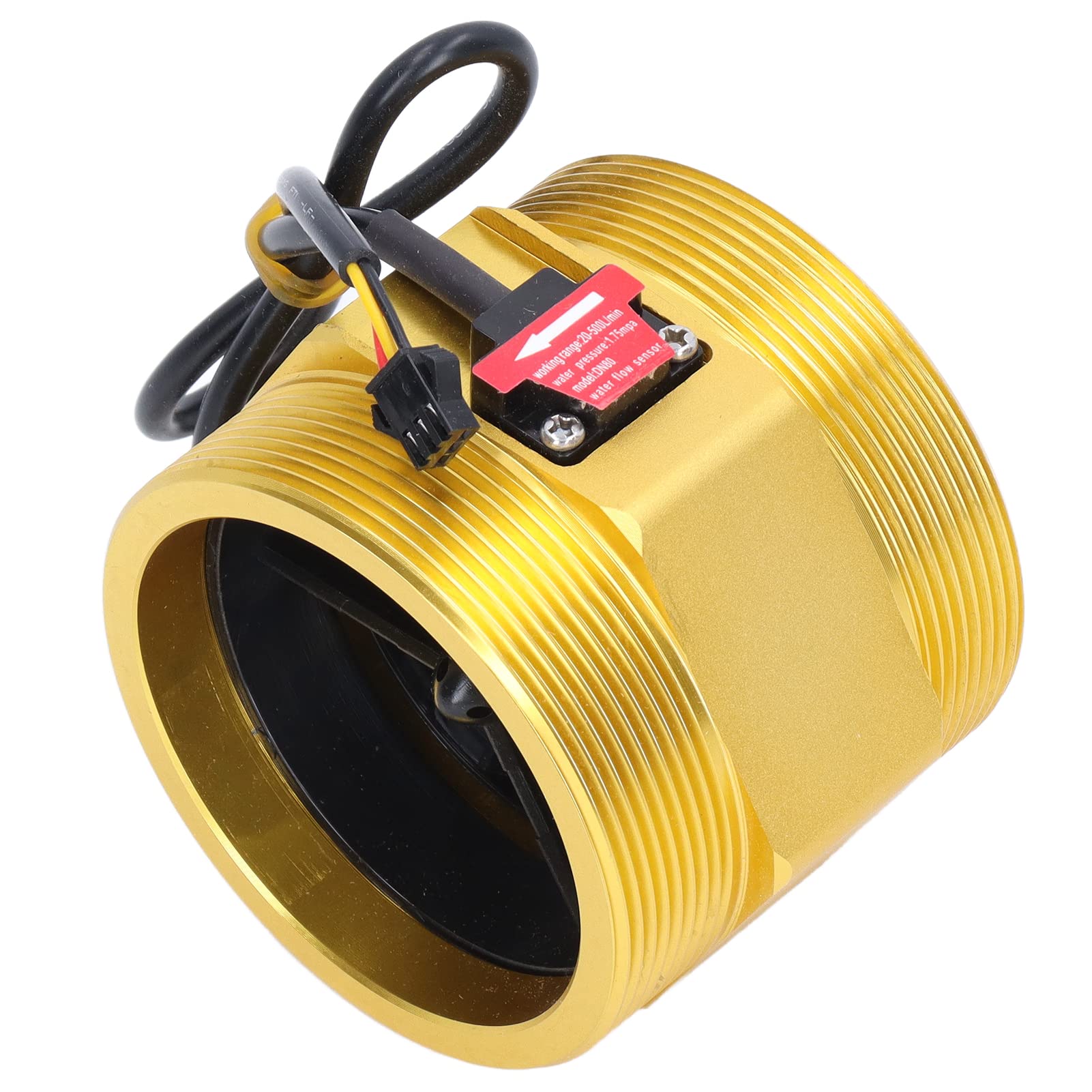 Akozon Sensor de Turbina Salida NPN de 3 Pulgadas para Riego, Calentadores y Equipos Industriales Medidor de Flujo Alto con Detección de Pulso