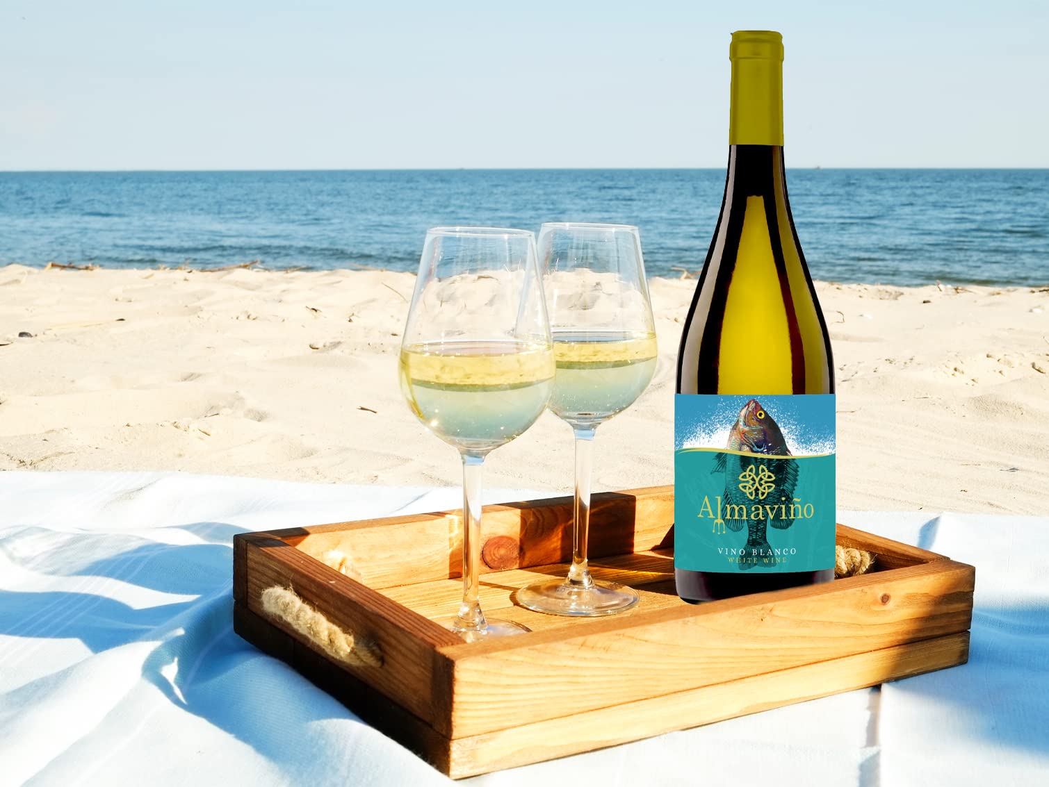 Vino Gallego de Autor - Vino Blanco Afrutado - Caja de 6 Botellas x 75 cl - Alcohol 12% Vol - para Regalar – Vino Gourmet de la Dieta Atlántica - ALMAVIÑO