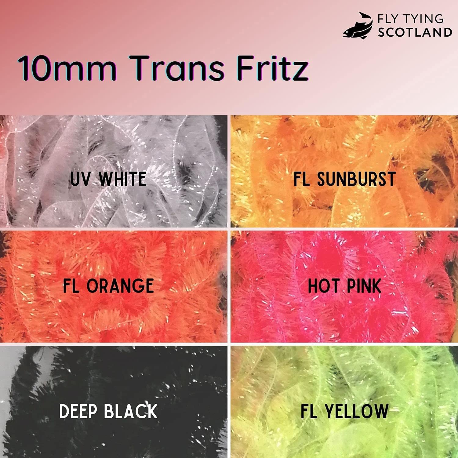 Fly Tying Scotland 6 Packs 10mm Trans Fritz Fly Tying Materials Great