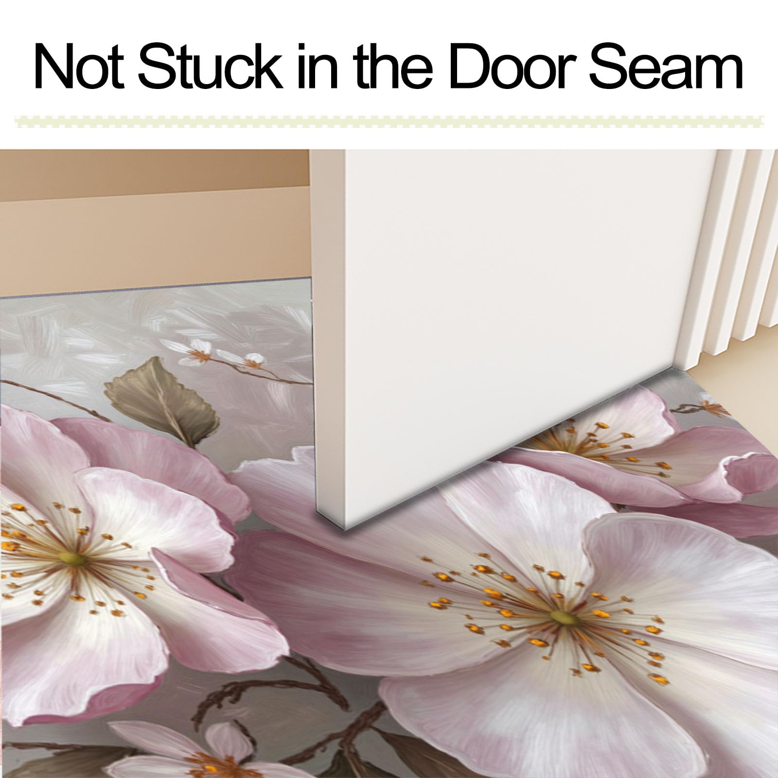 Paillasson Entree Interieur et Exterieur 80x120cm - Paillasson Fleurs De Rêve Classiques antidérapant - Tapis en flanelle résistant et Absorbant la saleté - Tapis Lavable en Machine - Aquarelle Lotus