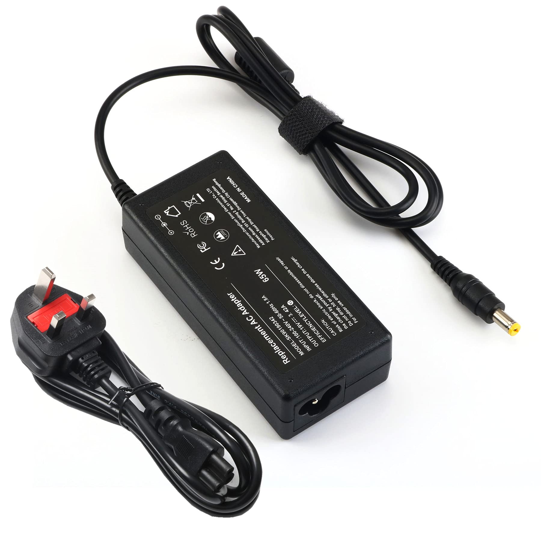 65W AC Adapter for Acer Aspire ES1 ES1-511 E1 E3 E5 E17 E14 E15 E17 A114 A314 A315 A515 Serie Acer Aspire F5 F15 R3 R7 R14 R15 S3 V3 V5 V5-571 V7 V11 V14 V15 V17 UK Notebook Power Supply Cord