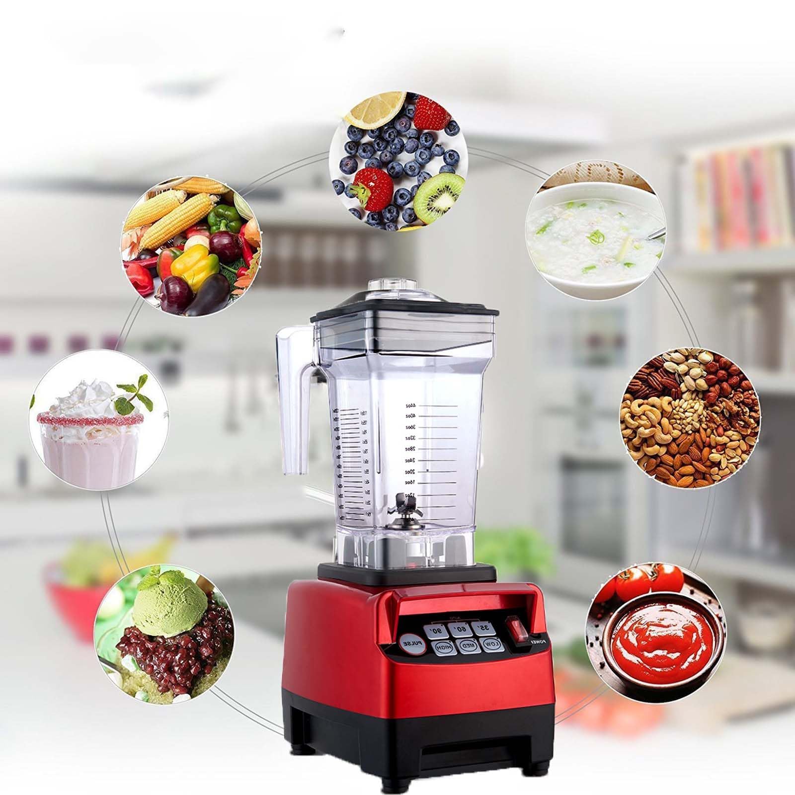 Máquina De Batidos Comercial, Picadora Eléctrica De Alimentos De 1,5 L, Máquina De Batidos Con Sincronización Inteligente, Licuadoras De Encimera Con Escudo De Sonido Silencioso Para Puré, Trituración