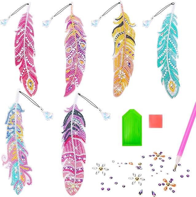 DIY Diamond Painting Bookmarks with Crystal Pendant for Girls Teens Adults Arts and Crafts for Kids Toys Age 5-12 - Girls Gifts