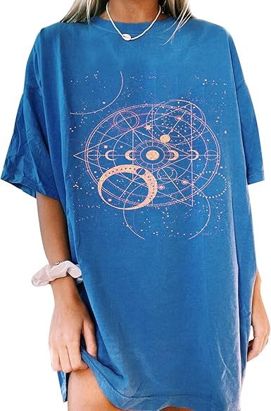 blue oversized tshirt