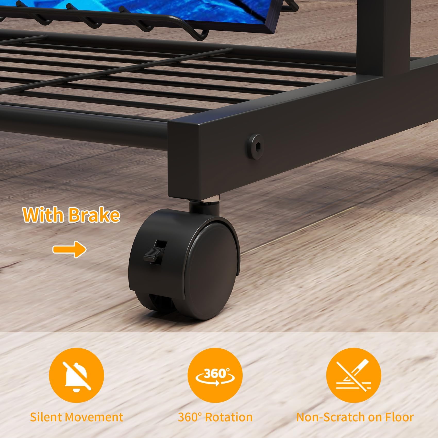 lesolar Soporte para carteles con soporte para periódicos de 4 niveles, 19.6 x 27.6 pulgadas, soporte de póster resistente para exhibir carteles de doble cara con 4 ruedas para exhibición de negocios