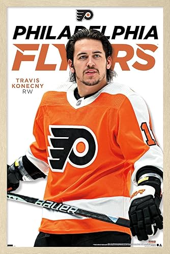 Miniatura 6 de Trends International NHL Philadelphia Flyers - Póster de pared Travis Konecny Feature Series 23, 34 pulgadas de largo x 22.4 W, paquete de póster