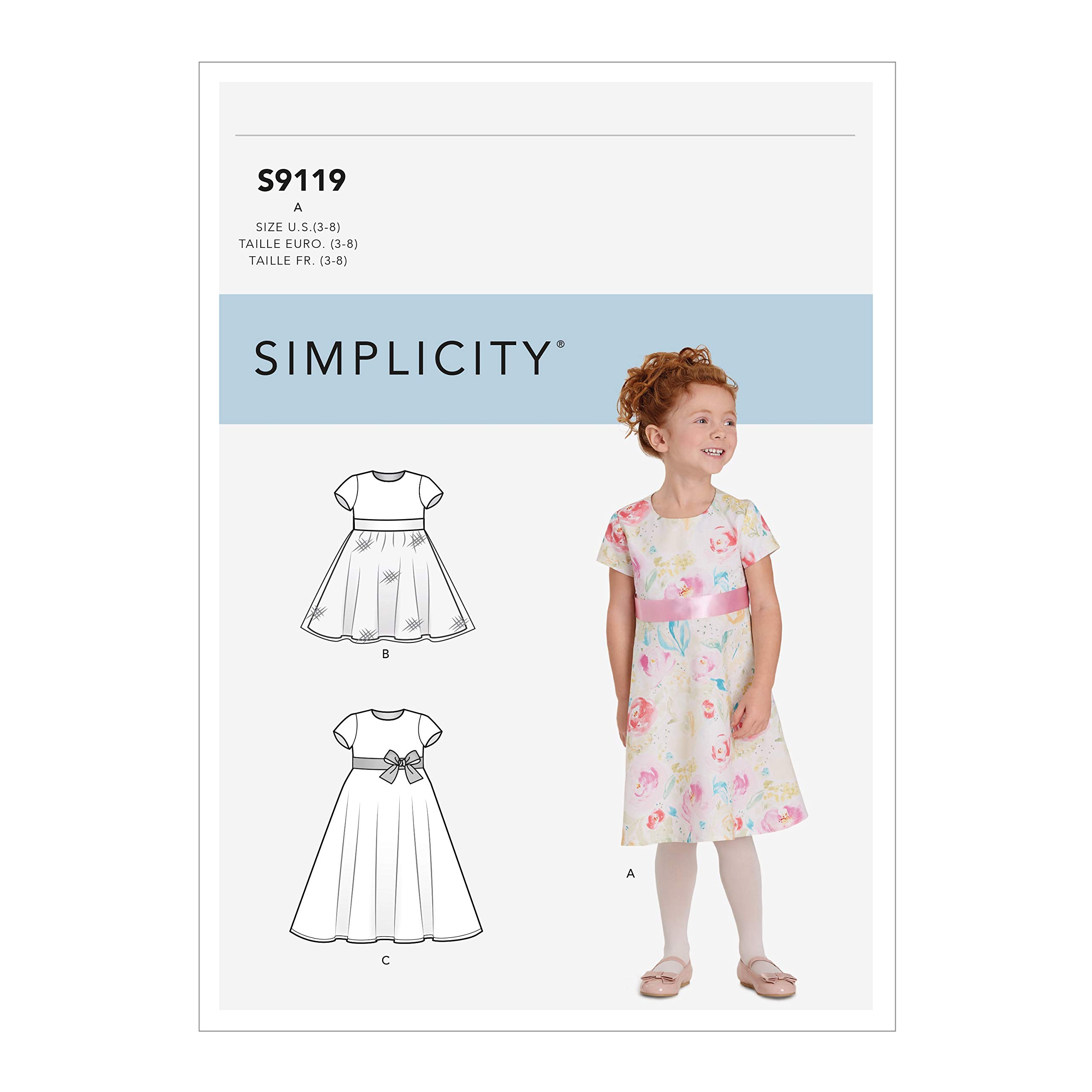 Robe princesse fille avec le patron Simplicity 9119 pour mariages et fêtes