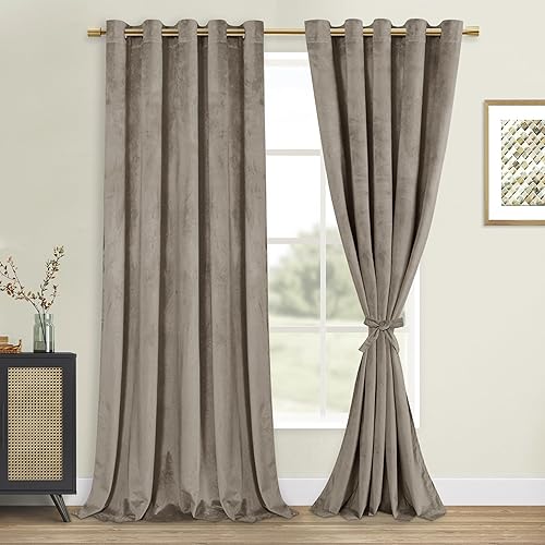 Miniatura 17 de DWCN Cortinas de Terciopelo - Cortinas de Ventana que Oscurecen la Habitación y Bloquean la Luz para Cuarto de Bebé, Dormitorio, Sala de Estar,