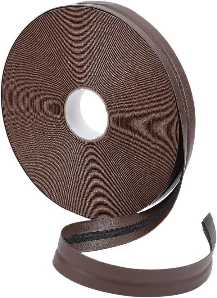25.15 Yards PU Leather Double Fold Bias Tape Fold Over Trim Strap