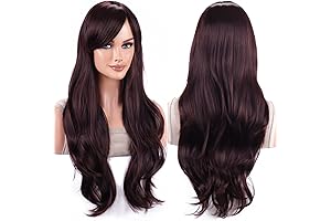 28 Inch Long Dark Brown Wavy Wig for Cosplay Lovers