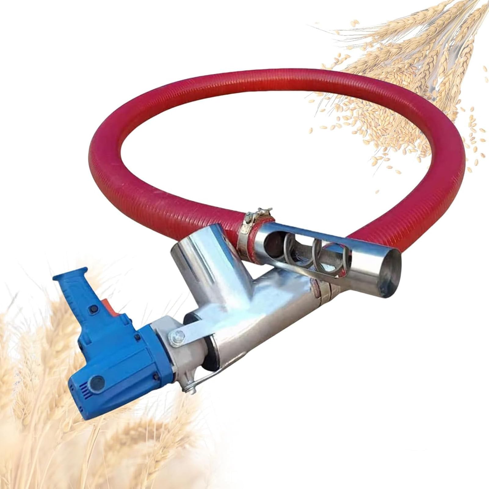Caibendss 1.5M Grain Conveyor, Portable Powder Transfer Equipment, Grain Suction Screw Machine, Agricultural Sand and Cement Powder Conveyor