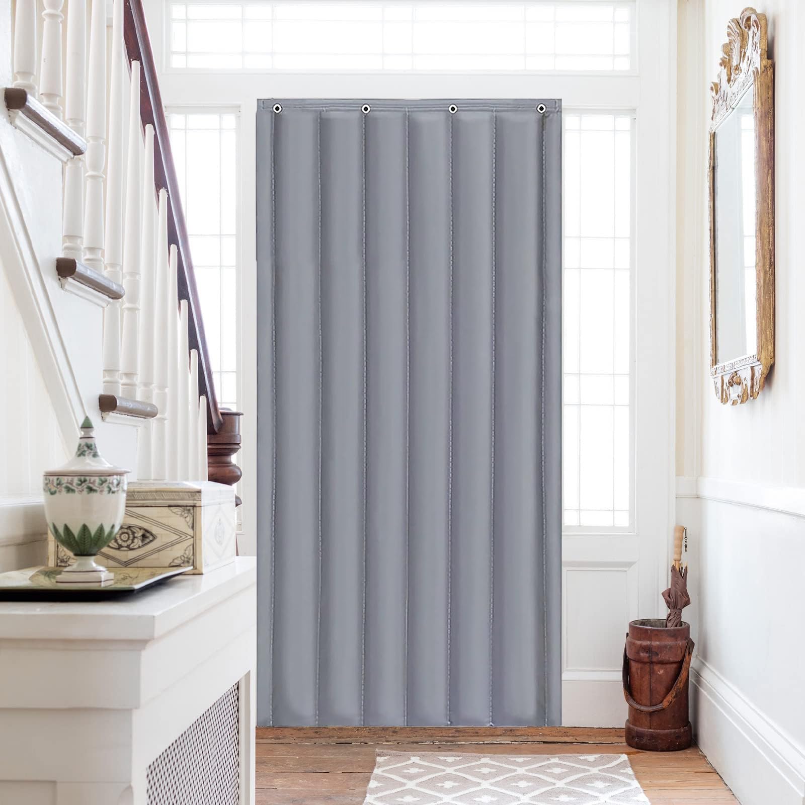Rideau De Porte Isolant Thermique Magnétique 100x230 Cm - Contre Le Froid Hiver Isolation Phonique