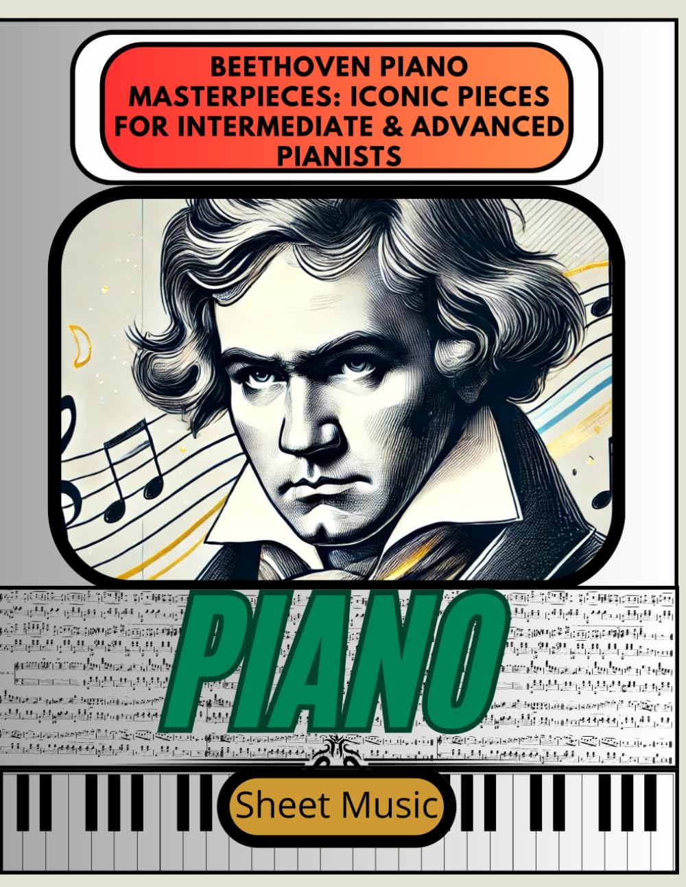 Beethoven Piano Masterpieces: Iconic Pieces for Intermediate & Advanced Pianists: - Sheet Music