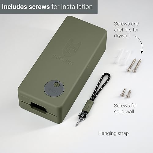 Miniatura 6 de SVD.PET Dispensador de bolsas para excrementos de perro con 60 bolsas, dispensador de bolsas de basura para montaje en pared, capacidad para 4