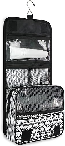 Miniatura 9 de Neceser étnico azteca geométrico para colgar artículos de tocador, neceser de maquillaje, bolsa de cosméticos, organizador de viaje para mujeres