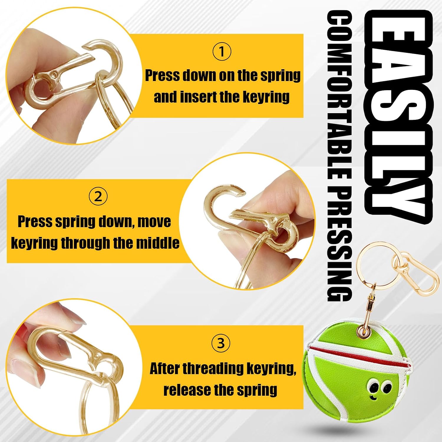 Leather Keychain Holder Case for AirTag, Cute Protective Cover for Apple Airtag KeyChain, GPS Tracker Item Finder image 4