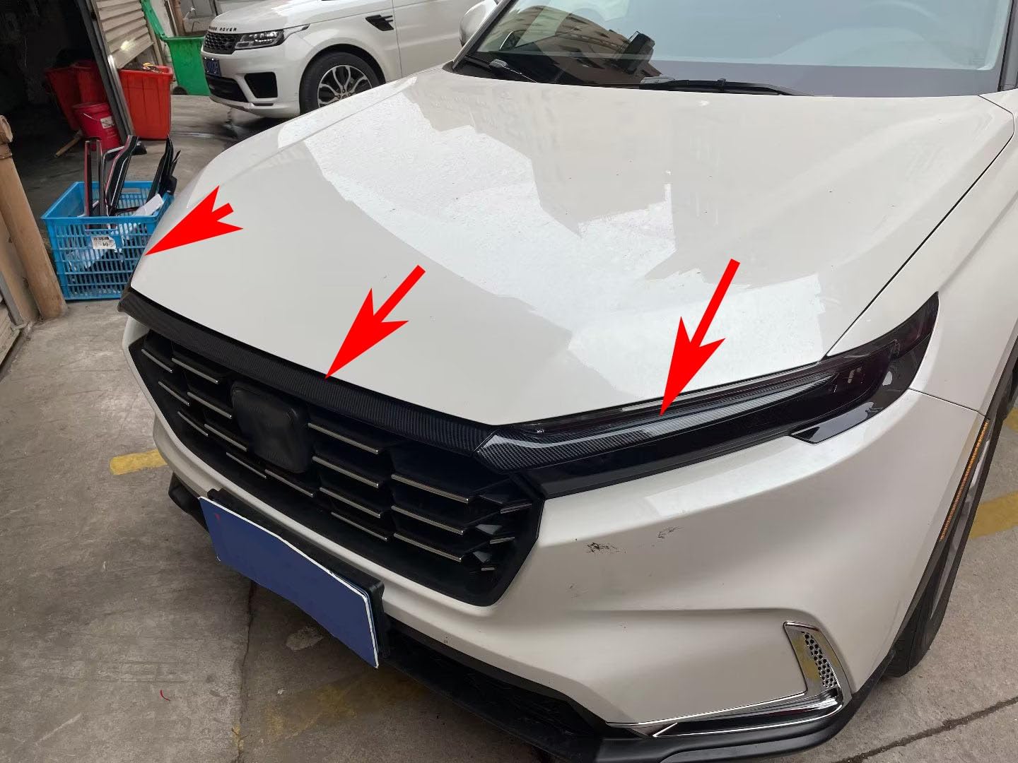 Carbon Fiber Car Front Hood Grill Cover Front Machine Bonnet Cover Strip Decor Trim Molding for Honda CRV CR-V 2023 2024 2025 2026 Hood Trim Accessories