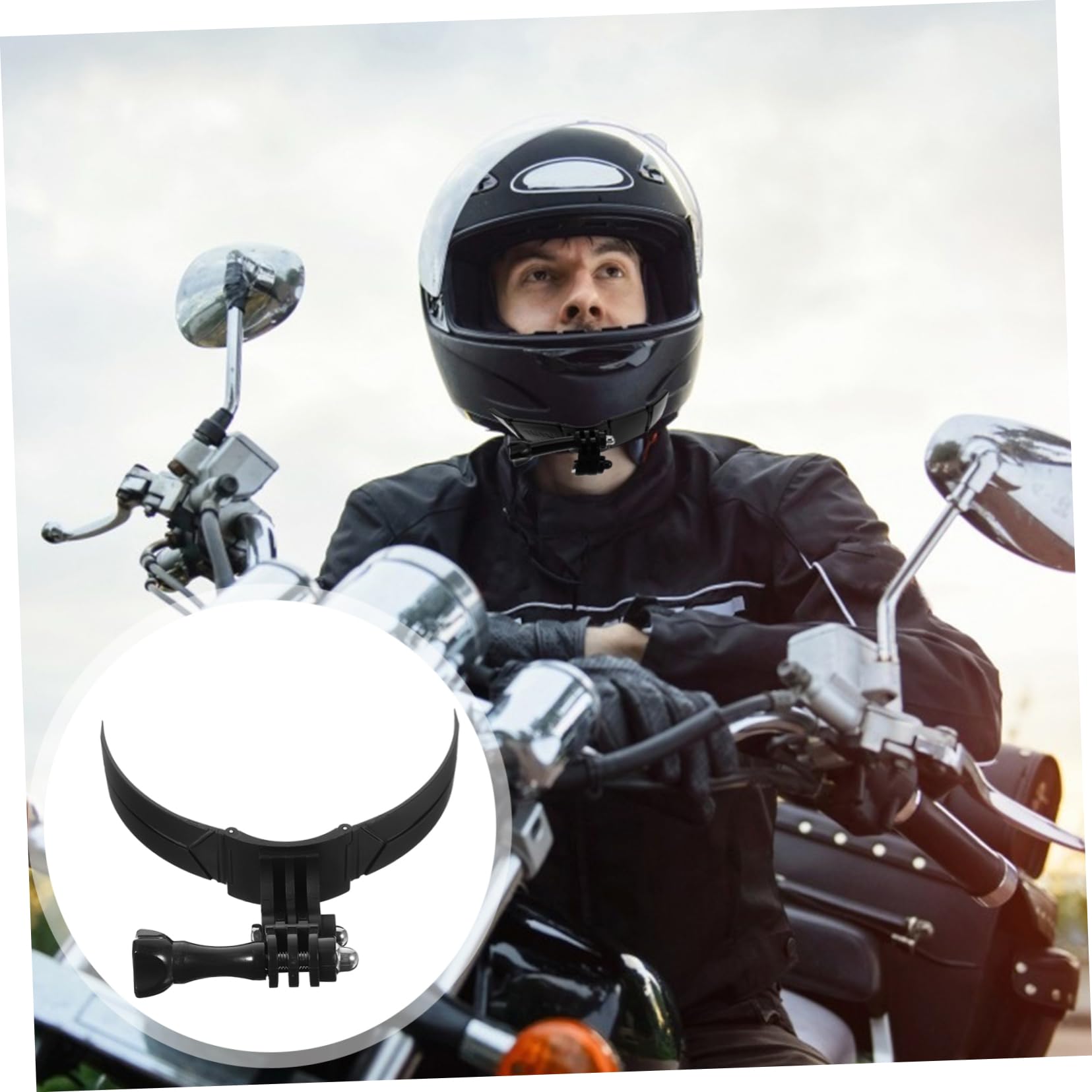 GLEAVI 5piezas Soporte para Cámara De Casco De Motocicleta Montaje De Barbilla Instalación y Ligera Compatible Deportivas